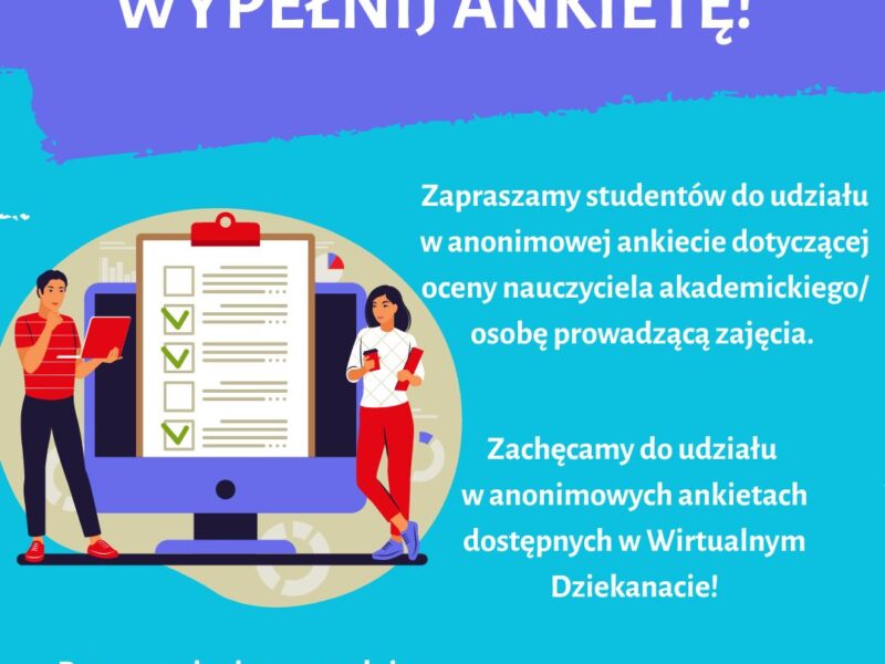 Zdjęcie prezentujące - Ankiety oceniającej nauczyciela akademickiego